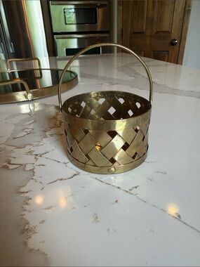 Vintage Small brass basket